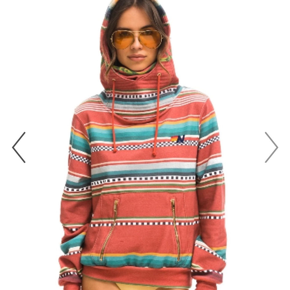 NINJA PULLOVER HOODIE multi color stripes